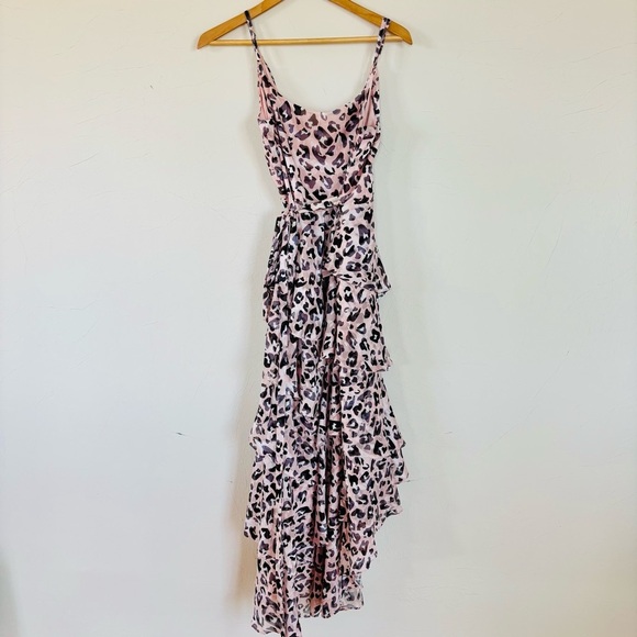 Anthropology’s HUTCH Elsa High Low Ruffle Leopard Wrap Dress - Picture 10 of 15